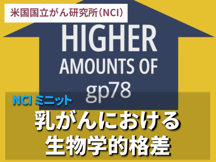 乳がんにおける生物学的格差：NCIミニットの画像